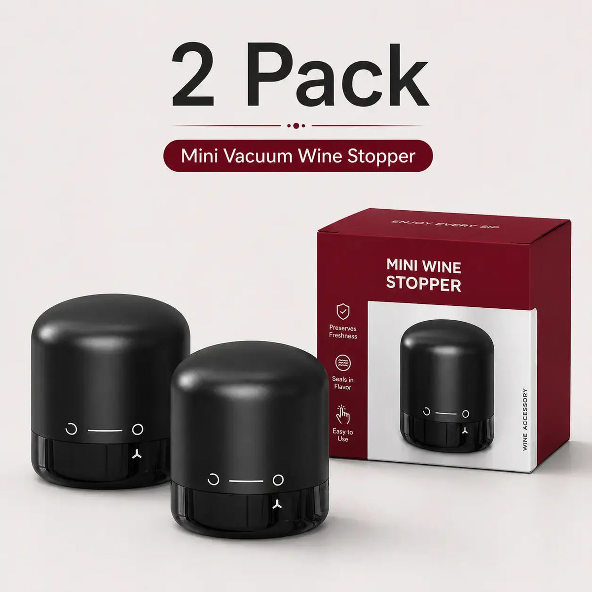 Vacuum Sealing Preservation Function This Wine Stopper Features Vacuum Function to Pump Excess Air Out of Wine Bottles, Slow down Oxidation and Keep Leftover Wine