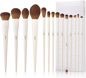 Jessup Brochas De Maquillaje, Set 14 Uds Pinceles Para Rostro Y Ojos, T329