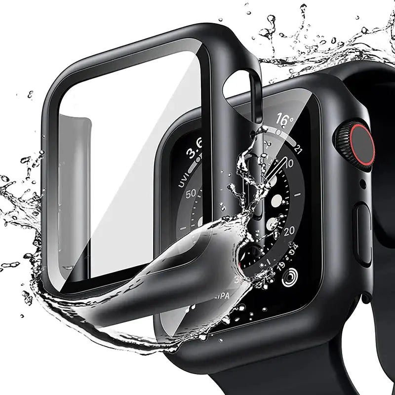 Glass+Cover for Apple Watch Case 8 7 6 SE 5 3 Iwatch Accessorie Screen Protector Apple Watch Serie 45Mm 41Mm 44Mm 40Mm 42Mm 38Mm