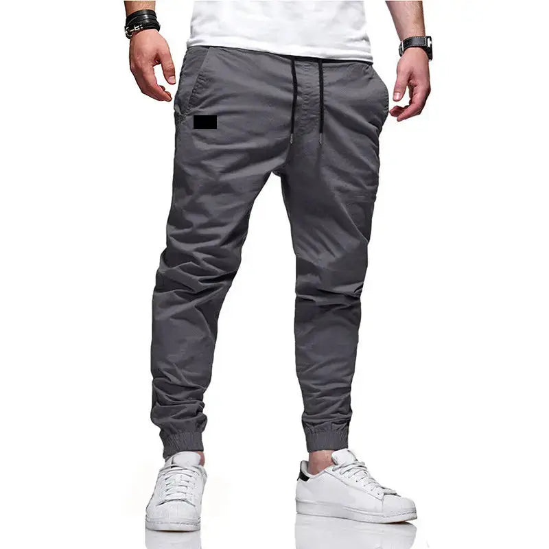 Men'S 1-Piece/2-Piece/3-Piece Casual Athletic Pants Set - Black, Menswear Stylish Basic Sporty Chic Clothes, Elastic Waistband, Ribbed Cuffs, Stretchy Lightweight 100% Polyester, Patch Details, S-XXL