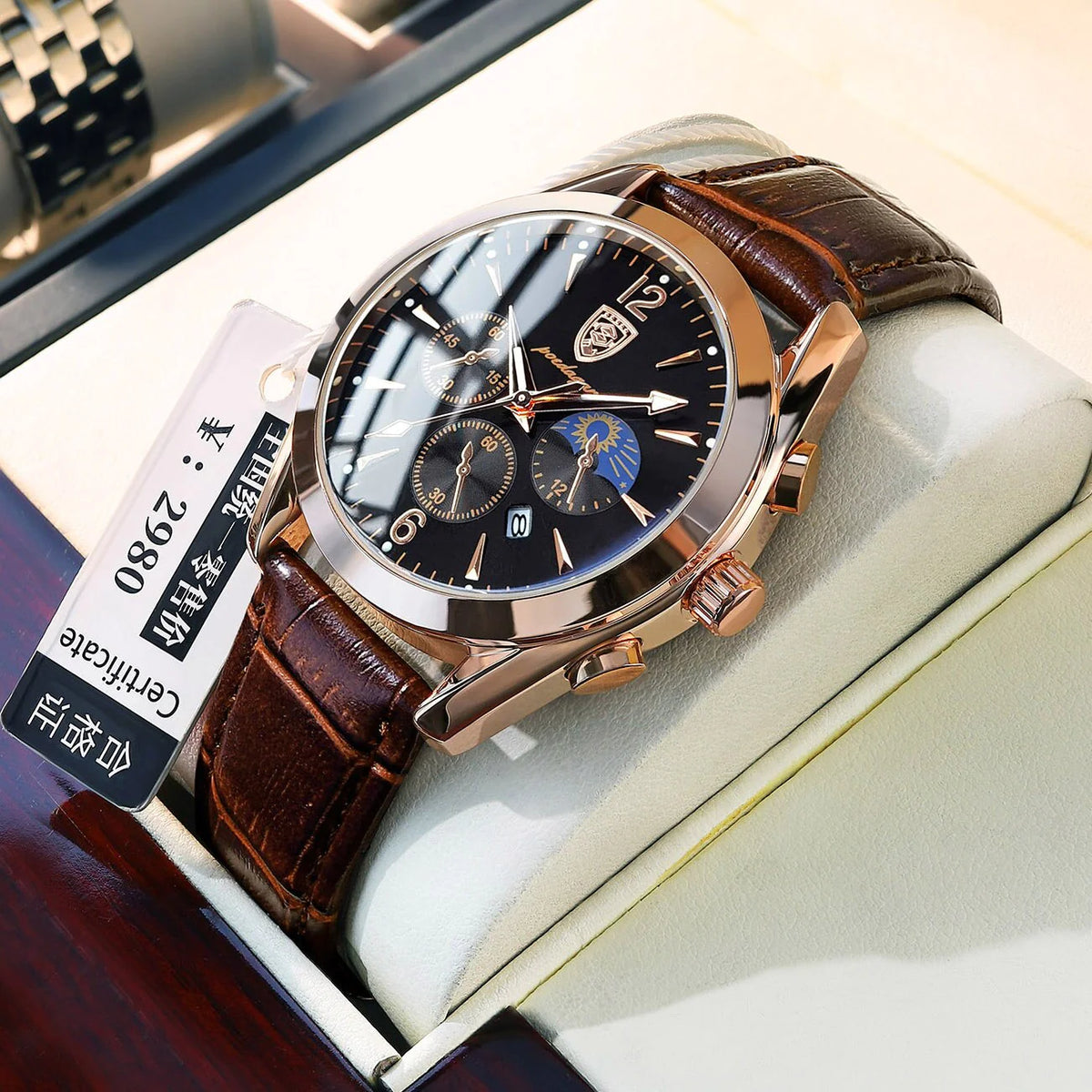 POEDAGAR 2021 Fashion Leather Mens Watches Casual Sporttop Brand Luxury Quartz Clock Student Gift Wristwatch Relogio Masculino