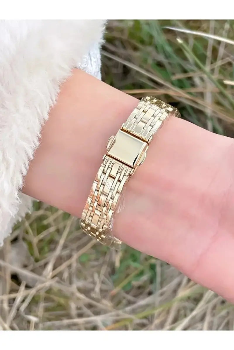 Retro Minimal Square Dial Women’S Watch | Elegant Wrist Watch- Euro Drawer