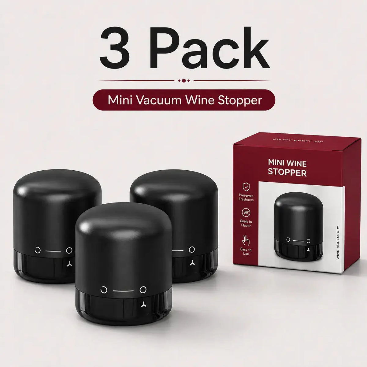 Vacuum Sealing Preservation Function This Wine Stopper Features Vacuum Function to Pump Excess Air Out of Wine Bottles, Slow down Oxidation and Keep Leftover Wine