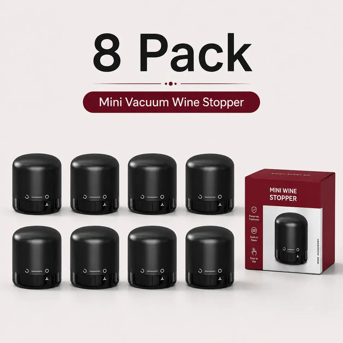 Vacuum Sealing Preservation Function This Wine Stopper Features Vacuum Function to Pump Excess Air Out of Wine Bottles, Slow down Oxidation and Keep Leftover Wine